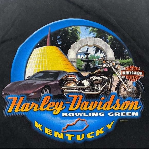 Harley Davidson Bad Dog Bowling Green KY Motorcycle Biker T Shirt Sz M - Picture 9 of 9